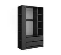 Vicco Armoire Elmo, Anthracite, 50x200cm Lot de 2pour Un Rangement Flexible des vêtements Les Plus Divers
