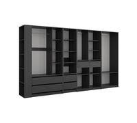 Vicco Armoire Elmo, Anthracite, 50x200cm Lot de 5pour Un Rangement Flexible des vêtements Les Plus Divers