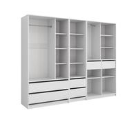 Vicco Armoire Elmo, Blanc, 100x200cm Lot de 3pour Un Rangement Flexible des vêtements Les Plus Divers