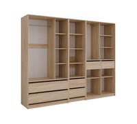 Vicco Armoire Elmo, Sonoma, 100x200cm Lot de 3pour Un Rangement Flexible des vêtements Les Plus Divers