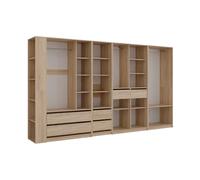 Vicco Armoire Elmo, Sonoma, 50x200cm Ensemble de 5, pour Un Rangement Flexible de vêtements Divers