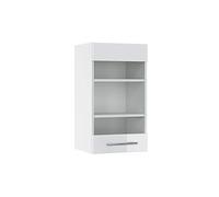 Vicco Armoire en Verre Fame-Line, Blanc Haute Brillance, 40cm