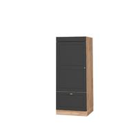 Vicco Armoire Haute Fame-Line, Anthrazit-Gold Landhaus/Chêne doré 60 cm | Façade en MDF · Coulisses métalliques à extension totale · Pieds réglables en hauteur · Poignées en métal