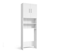 Vicco Armoire Machine à Laver, Blanc, 64x190cm | convient pour le rangement de lessive et d’accessoires
