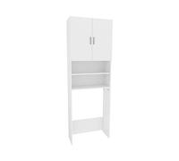 Vicco Armoire Machine à Laver Martha, Blanc, 64x190cm | avec 2 portes courtes, pour le rangement de lessive et d’accessoires de salle de bain