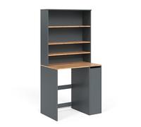 Armoire machine à laver Viktor, 93.6x88.2cm 2 pièces avec placard et étagère, Anthracite/Chêne de force doré, Vicco 56186