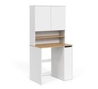 Vicco Armoire Machine à Laver Viktor, Blanc/Artisan, 93.6x88.2cm 2 pièces avec étagère, Convient pour Le Rangement de lessive et de Serviettes