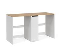 Vicco Armoire Machine à Laver Viktor, Blanc/Chêne Artisan, 159.8x88.2cm avec 3 Compartiments
