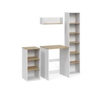Vicco Armoire Machine à Laver Viktor, Blanc/Chêne Artisan, 40.2x188.6cm