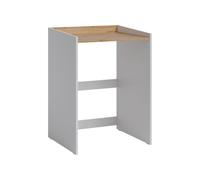 Vicco Armoire machine à laver "Viktor", Blanc/Chêne Artisan 67.8 x 94.6 cm | Pour machines à laver de 60 cm · Forme peu encombrante · Surface de travail pratique · Rangement bien organisé