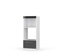 Vicco Armoire Micro-Ondes Fame-Line, Anthracite Haute Brillance, 60cm