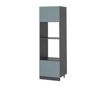 Vicco Armoire Micro-Ondes R-Line, Bleu-Gris, 60cm, pour Une Combinaison Libre au Sein de systèmes de Cuisine modulaires