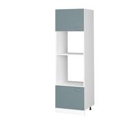 Vicco Armoire Micro-Ondes R-Line, Bleu-Gris, 60cm | 2 Portes · ✓ Niche pour four · ✓ Niche pour micro-ondes · Pieds réglables en hauteur · Librement combinable