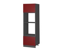 Vicco Armoire Micro-Ondes R-Line, Rouge, 60cm