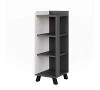 Vicco Armoire Midisch Karen, Anthracite/Blanc, 30x90cm | avec 4 étagères, convient pour le rangement des accessoires de salle de bain et des serviettes