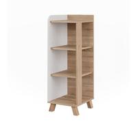 Vicco Armoire Midisch Karen, Sonoma/Blanc, 30x90cm | avec 4 étagères, convient pour le rangement des accessoires de salle de bain et des serviettes