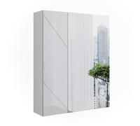 Vicco Armoire Miroir de toiletteIrma Blanc/Blanc Brillant 60x75cm | pour montage mural avec surface de miroir intégrée