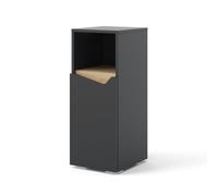 Vicco Armoire Moyenne Marelle, Anthracite/Artisan, 30x74.5cm avec Porte et Compartiment Ouvert, pour Le Rangement des Accessoires de Salle de Bain et des Serviettes