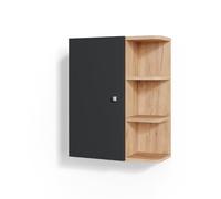 Vicco Armoire Murale Fynn, Anthracite, 47.2x59.2cm | pour montage mural avec étagères ouvertes