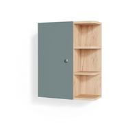 Vicco Armoire Murale Fynn, Vert, 47.2x59.2cm | pour montage mural avec étagères ouvertes