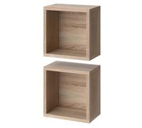 Vicco Armoire Murale Senyo, Sonoma, 25x25cm | Set de 2, adapté à la fixation murale et compatible avec les meubles Senyo