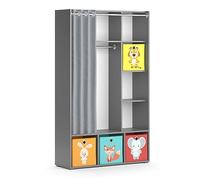 Armoire pour enfants Vicco Luigi Gris 105.8x178.1cm Avec boîtes pliantes (multicolores), Model 40722