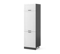 Armoire pour frigo R-Line, 60cm, Blanc campagne/Anthracite, Vicco 36588