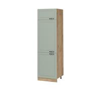 Vicco Armoire pour frigo "R-Line", Mint campagne/Chêne doré 60 cm | Façade en MDF · ✓ Niche pour réfrigérateur · Pieds réglables en hauteur · 1 Tablette · Librement combinable