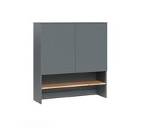 Vicco Armoire pour Machine à Laver Viktor Anthracite/chêne doré 93.6x100.4 | pour un rangement peu encombrant au-dessus de la machine à laver