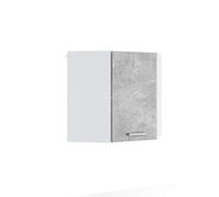 Vicco Armoire Suspendue R-Line, Béton, 57cm | armoire d'angle suspendue avec porte, adapté au rangement peu encombrant dans les coins de la pièce