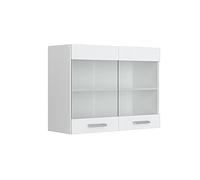 Vicco Armoire Suspendue R-Line, Blanc Haute Brillance, 80cm
