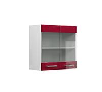 Vicco Armoire Suspendue R-Line, Bordeaux Haute Brillance, 60cm