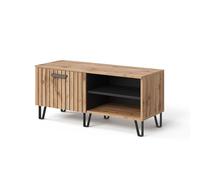 Vicco Banc à chaussures "Amber", Chêne Wotan 100 x 45 cm | pour le rangement de livres, lampes et objets du quotidien
