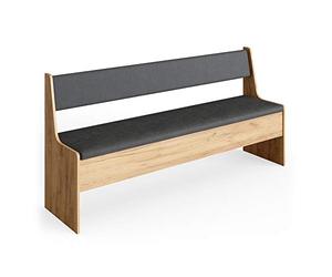 Vicco Banc d'angle Roman, Chêne doré, 166.6x41.5cm | adapté aux solutions d’angle peu encombrantes dans la salle à manger
