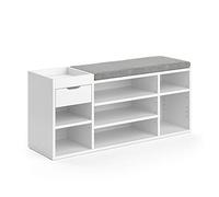 Vicco Banc pour Chaussures Eleon, Blanc, 101.1x45cm | utilisable pour le rangement des chaussures et comme siège