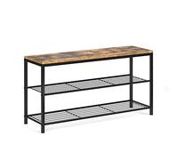 Vicco Banc pour Chaussures Fyrk, Bois Antique, 100x51.5cm | avec deux niveaux de rangement pour un stockage organisé des chaussures