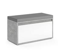 Vicco Banc pour chaussures "Iker", Béton 80 x 45 cm | compatible avec d'autres meubles de la série Iker