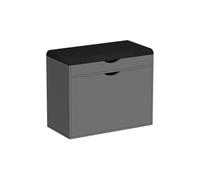Vicco Banc pour chaussures "Schufy", Anthracite 60 x 51 cm | avec 2 compartiments, avec assise rembourrée amovible pour un nettoyage facile