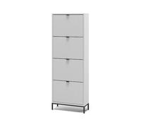 Vicco Benne à chaussures Eliza, Blanc, 60x168cm | avec 4 tiroirs pliants, adapté à la fixation murale et combinable avec d'autres modules