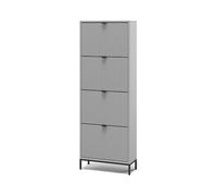 Vicco Benne à chaussures Eliza, Gris, 60x168cm | avec 4 tiroirs pliants, adapté à la fixation murale et combinable avec d'autres modules