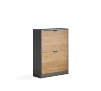 Vicco Benne à chaussures Gizmo, Chêne doré/Anthracite, 59x77.6cm | avec 2 compartiments
