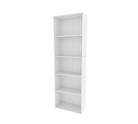 Bibliothèque Bob, 60x190cm avec 5 compartiments, Blanc, Vicco 40278