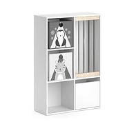 Bibliothèque enfant Vicco Luigi Blanc 29.2x107.8cm avec 2 boxes pliants opt.5, Model 36232