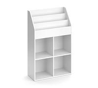 Vicco Bibliothèque Luigi, Blanc, 72x114.2cm | combinable pour le rangement des jouets et des livres