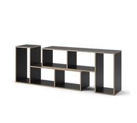 Vicco Bibliothèque Tetrix, Anthracite, 112.8x56.4cm | Lot de 2, pour le rangement et la présentation de livres et de décorations