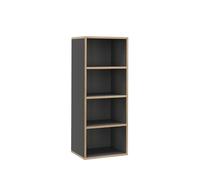 Vicco Bibliothèque Tetrix, Anthracite, 40x100cm | avec 4 compartiments, convient pour le rangement de livres et d’objets de décoration