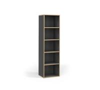 Vicco Bibliothèque Tetrix, Anthracite, 40x140cm | avec 5 compartiments, pour le rangement de livres et de décorations