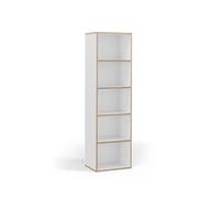 Vicco Bibliothèque Tetrix, Blanc, 40x140cm | avec 5 compartiments, pour le rangement de livres et de décorations