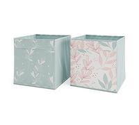 Vicco Boîte pliante, Turquoise, 30x30cm | Set de 2, compatible avec les systèmes d'étagères avec œillet de préhension intégré