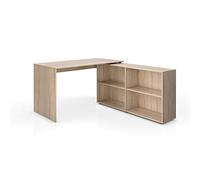 Vicco Bureau d'angle FlexPlus, Sonoma, 137x60cm | avec étagère ouverte et possibilité d’installation variable